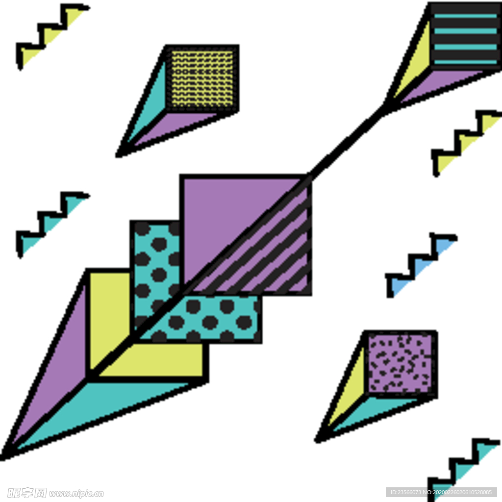 复古创意拼接图案