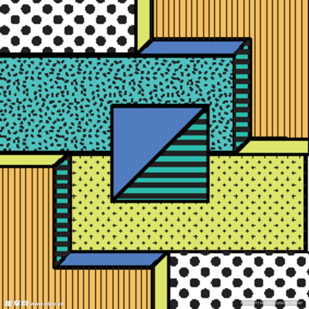 复古创意拼接图案