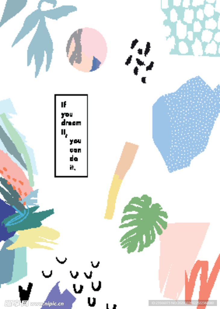 创意水彩涂鸦拼接