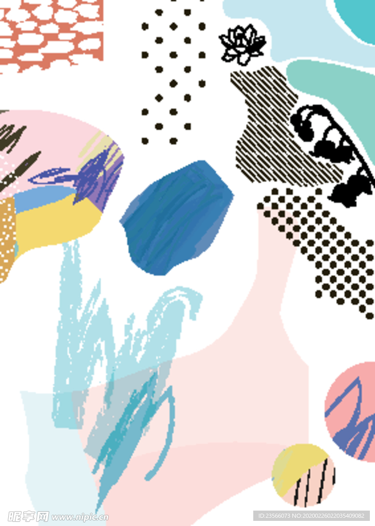 创意水彩涂鸦拼接