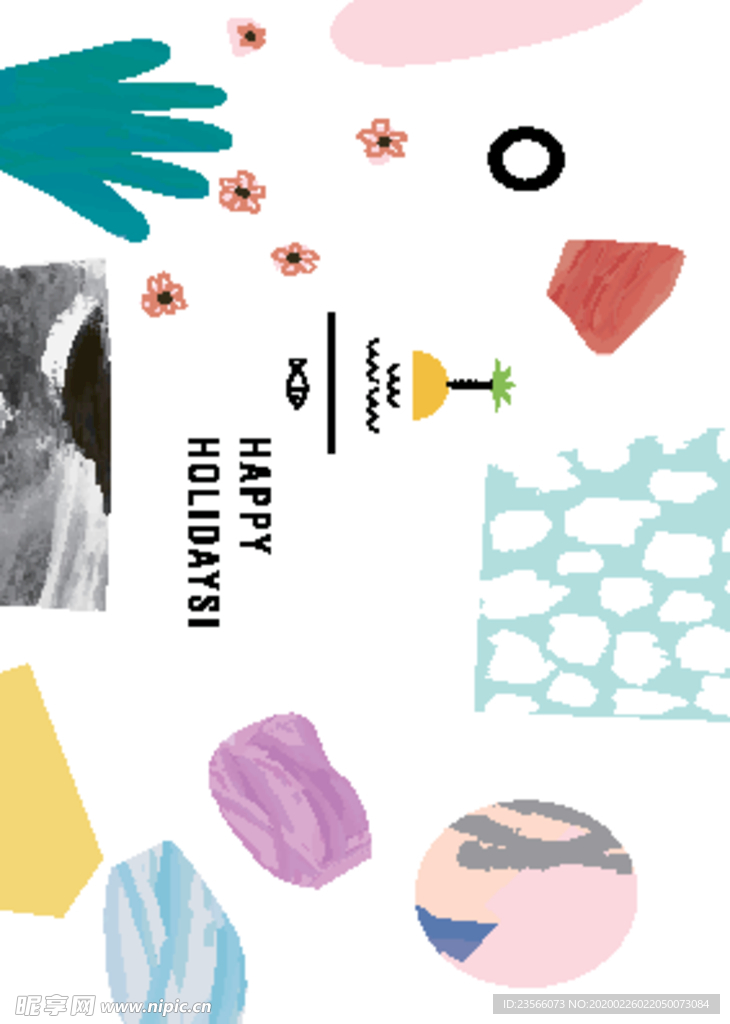 创意水彩涂鸦拼接