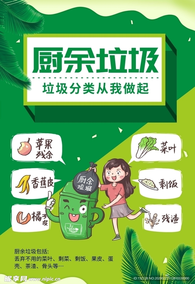 垃圾分类海报 环保海报 废品回