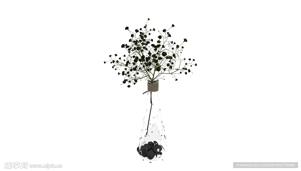 干花花瓶3d模型