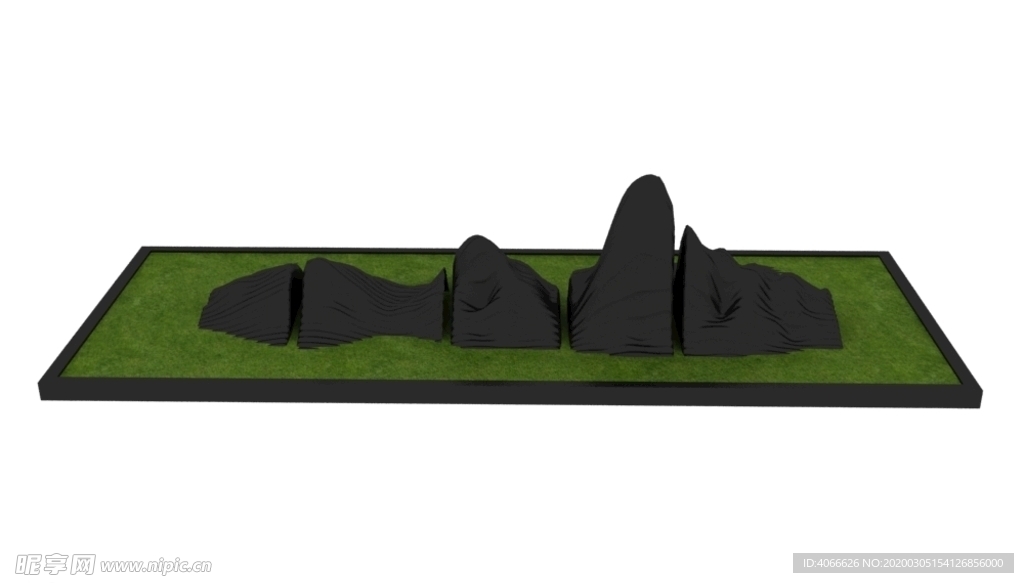 石材山景3d模型