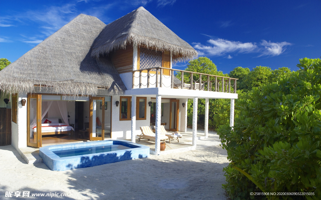 马尔代夫沙滩海岸小岛