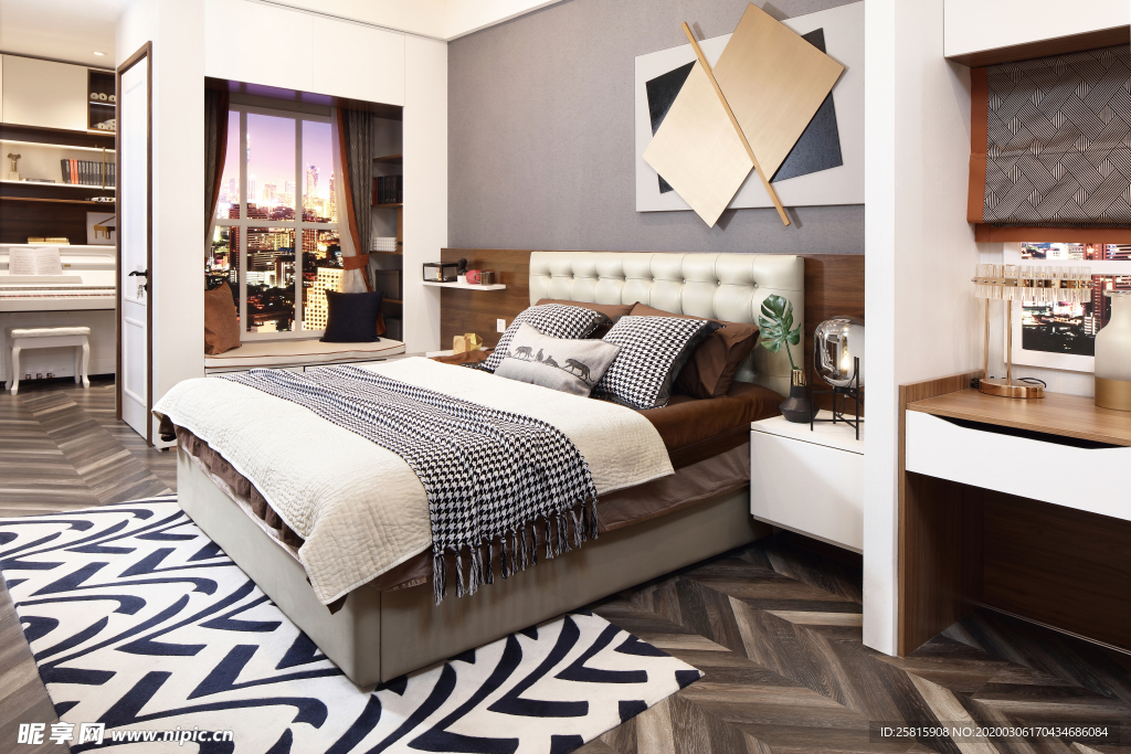 茶几书桌 电视柜背景 图中式茶