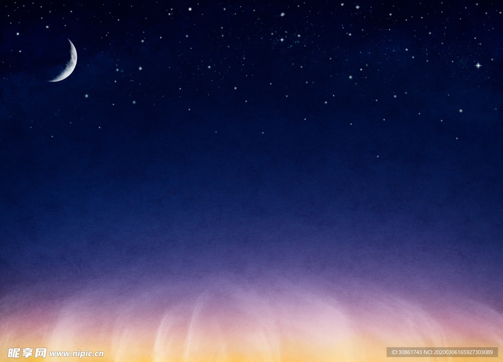 月亮星空图片