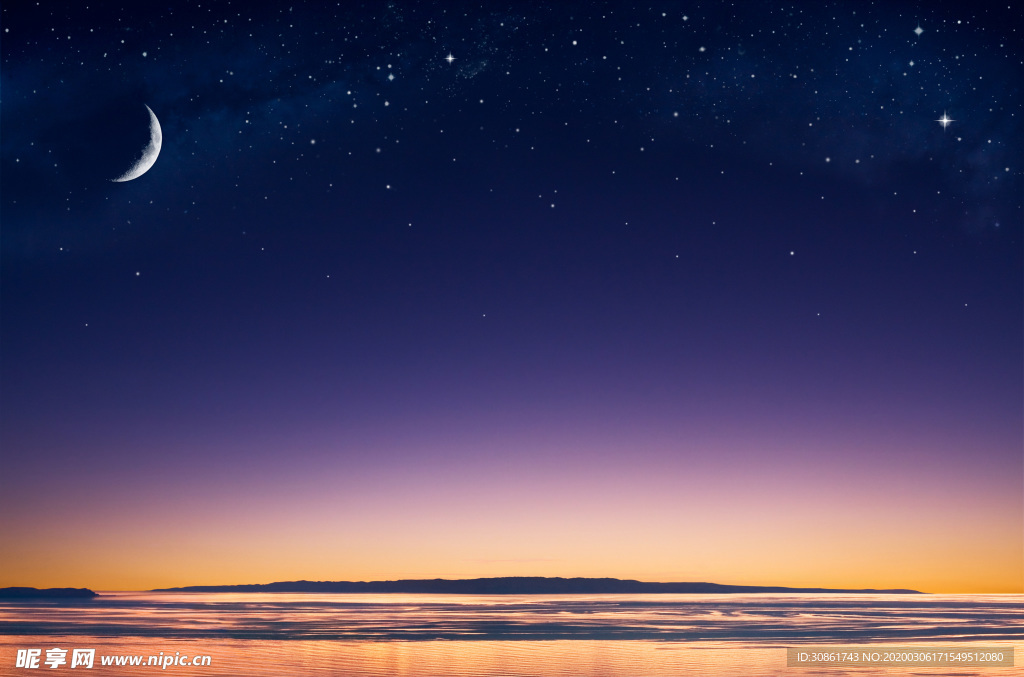 月亮星空图片