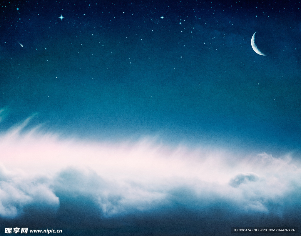 月亮星空图片