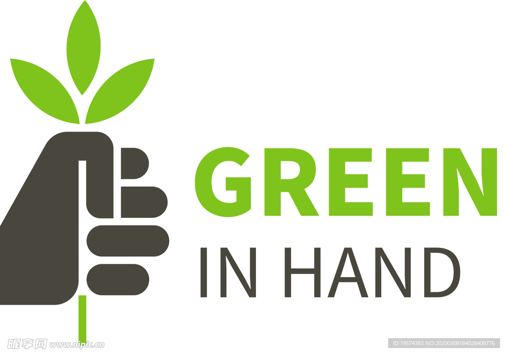 手 植物 三叶草 绿色 环保