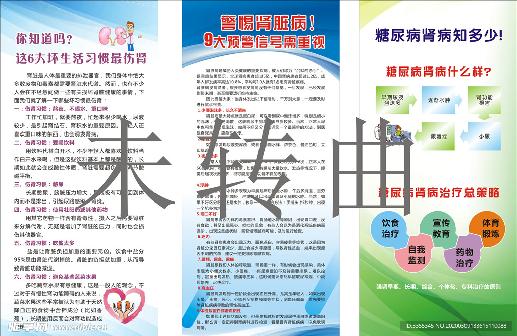 肾病宣教展架