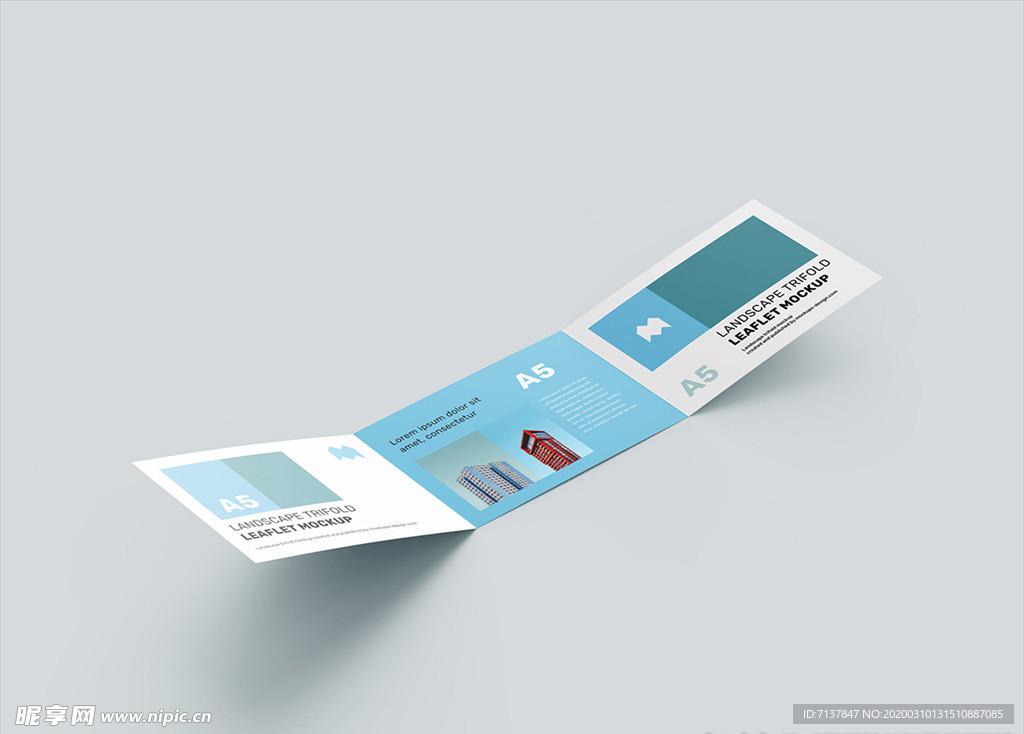 横版三折页样机