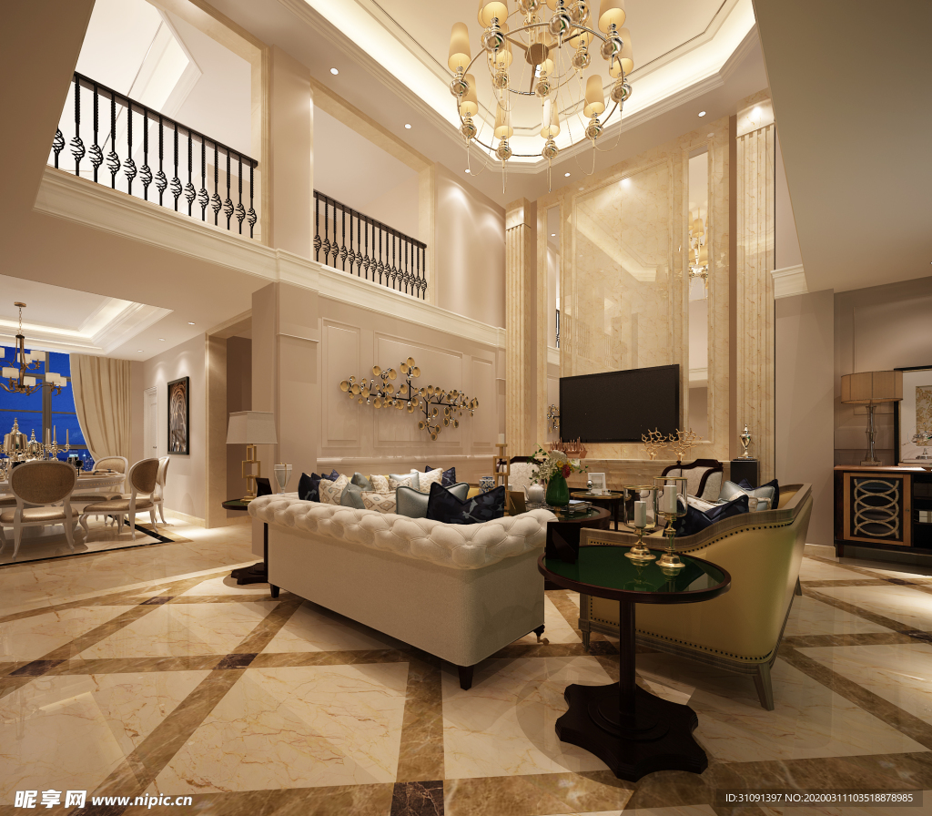 复式大厅效果图