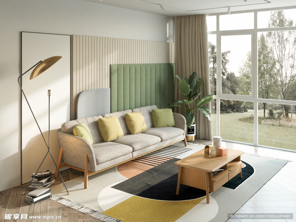 高清北欧轻奢家具场景图