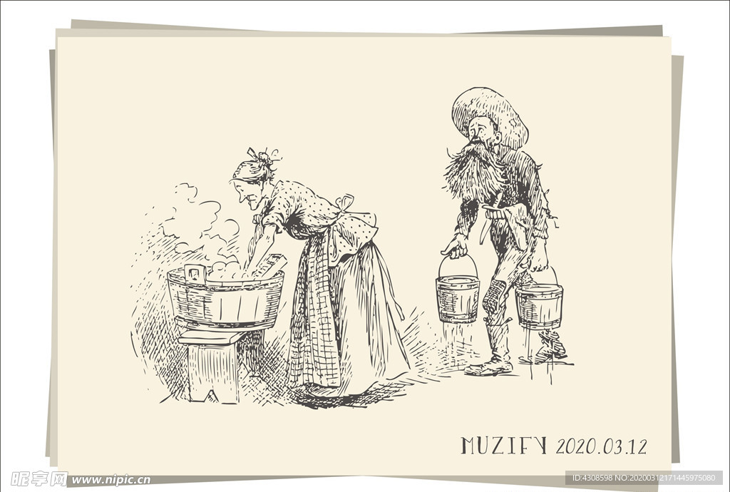 劳作的平民夫妻