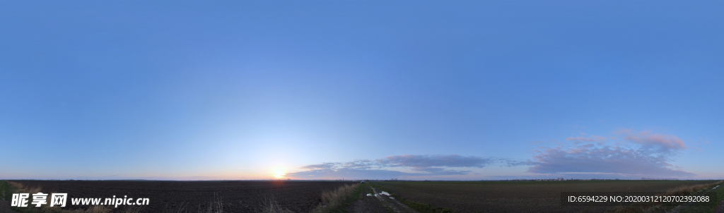 日落天空全景