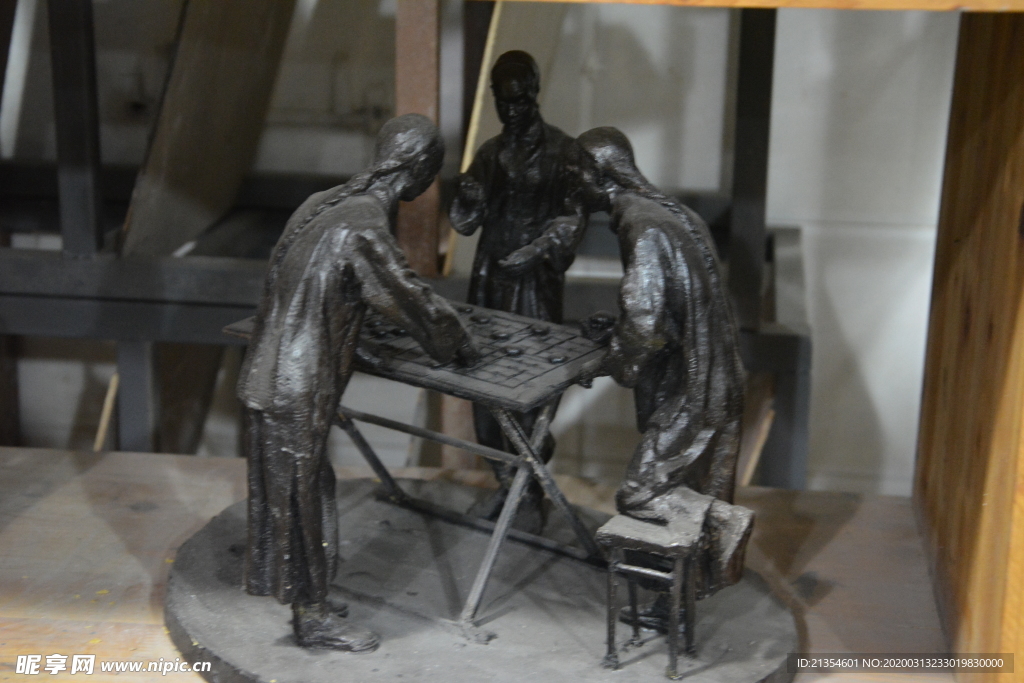 下象棋雕塑