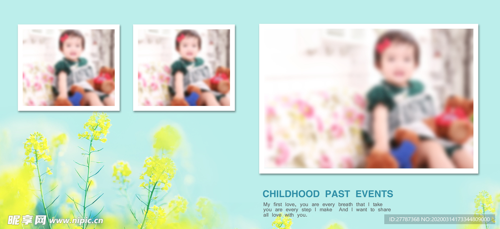 儿童摄影模板图片