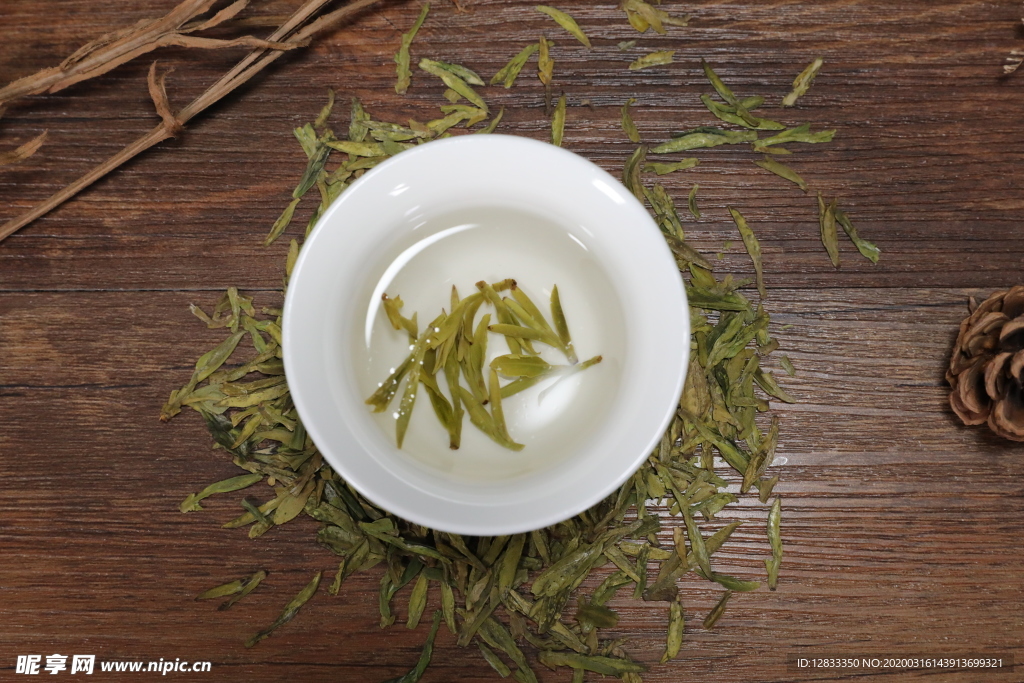 茶园摄影茶叶绿茶西湖龙井干茶