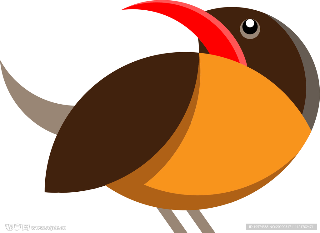 知更鸟卡通简约图标标志logo