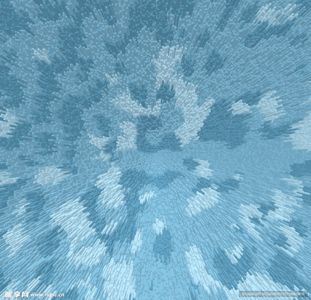 柱状放射3d质感