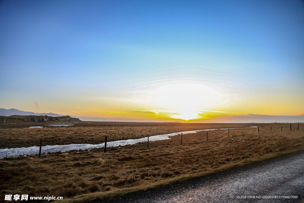 彩霞日出夕阳火烧云图片