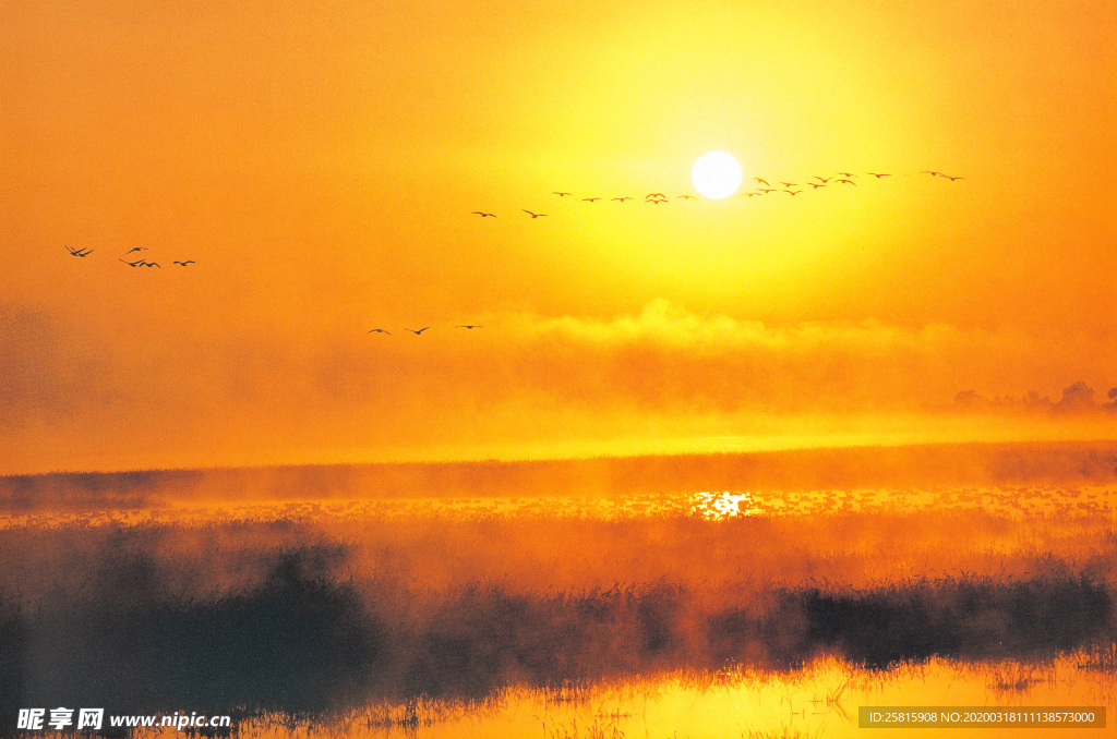 彩霞日出夕阳火烧云图片