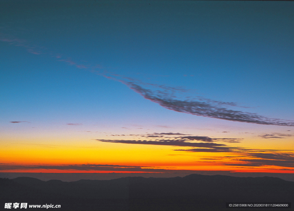 彩霞日出夕阳火烧云图片