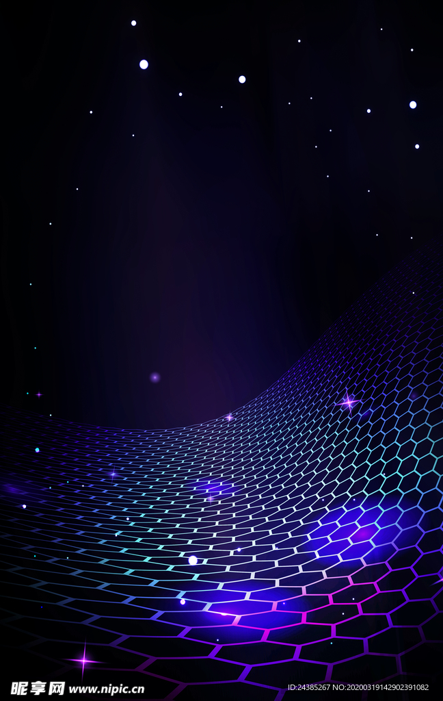 蓝色科技网格背景