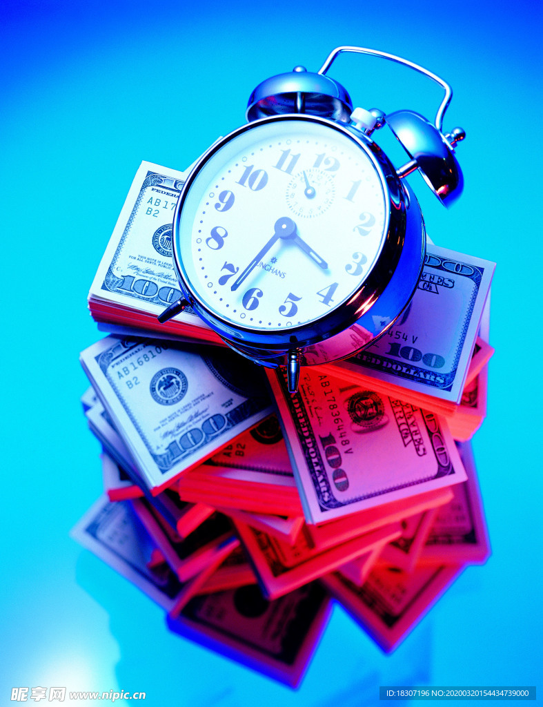 时钟 货币 钱  现金 金融