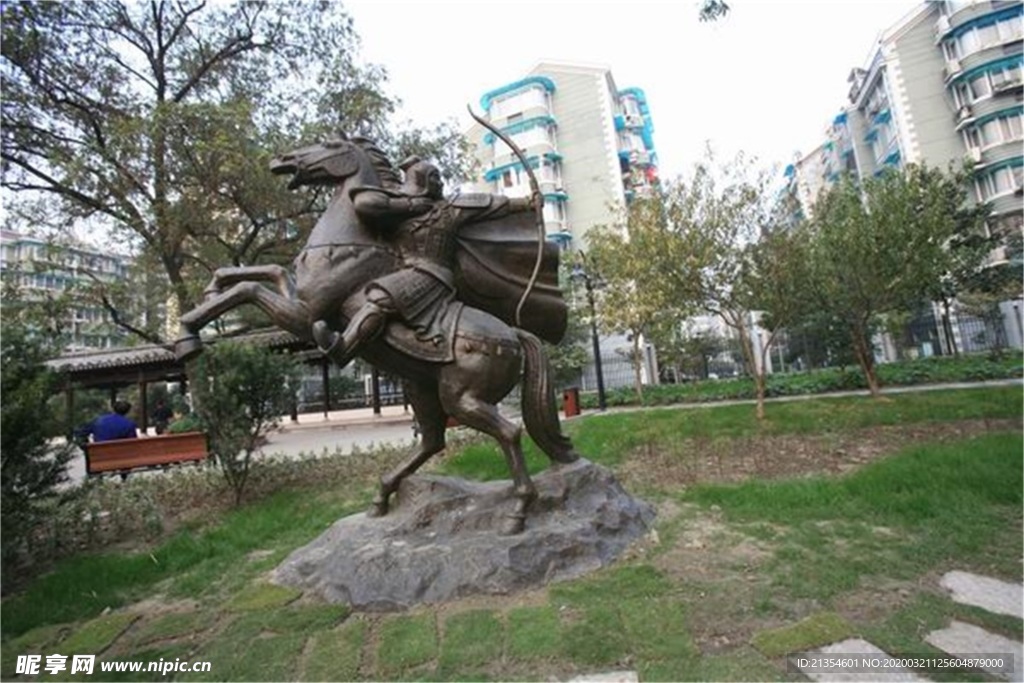 骑射雕塑