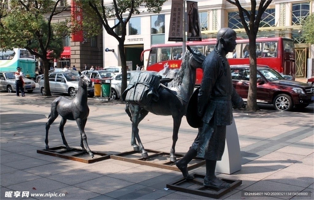 商旅人物雕塑
