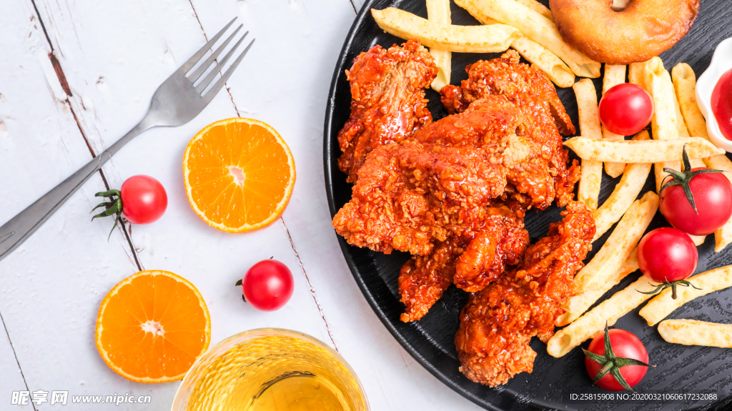 鸡肉鸡腿鸡翅鸡块炸鸡图片