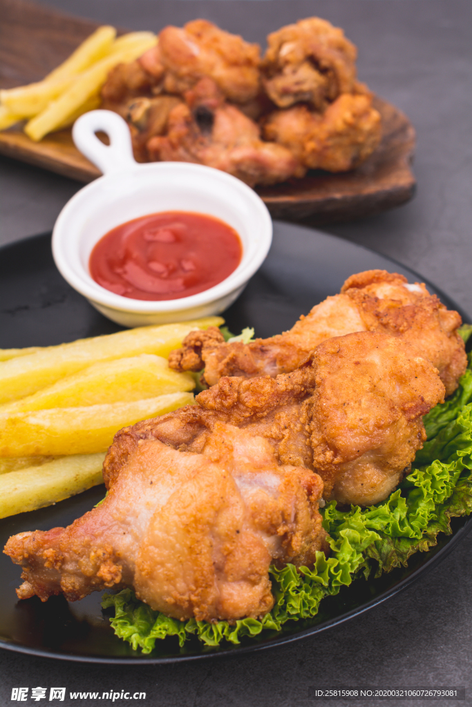 鸡肉鸡腿鸡翅鸡块炸鸡图片