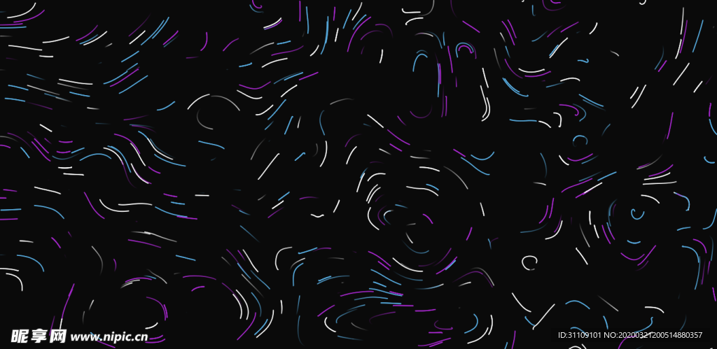 黑色背景流动线条