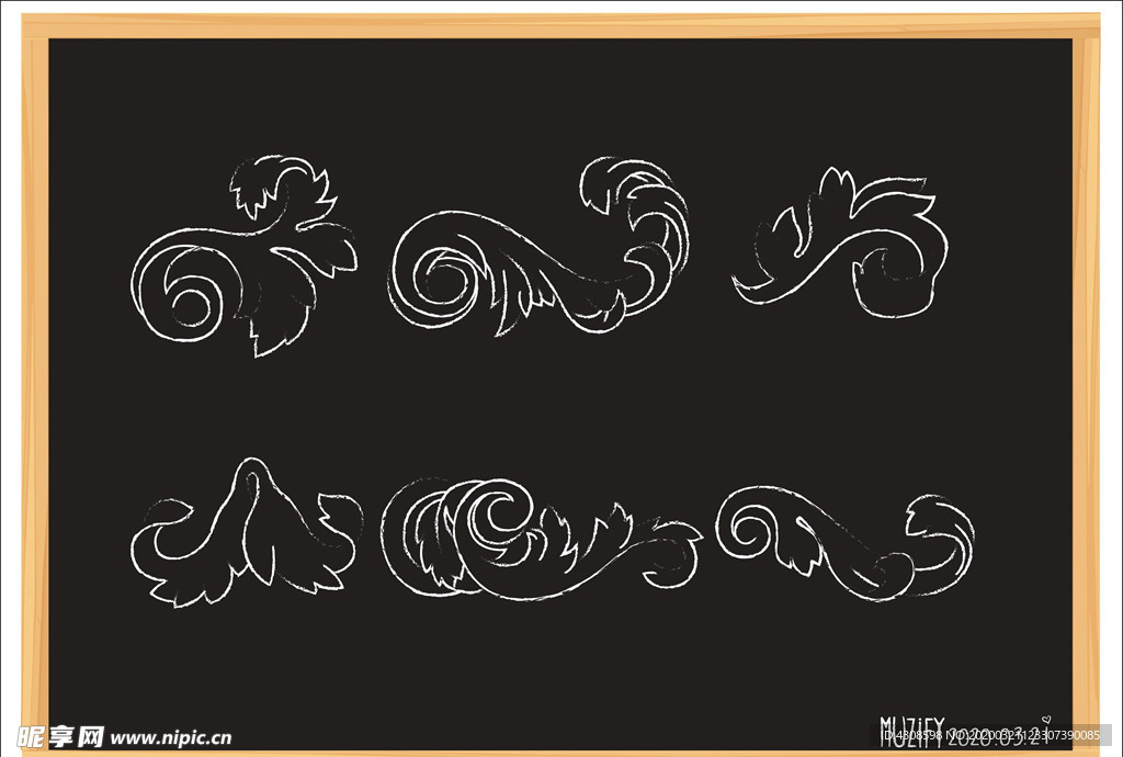 6款入 花边设计 粉笔画