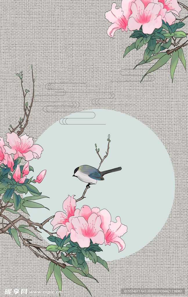 中国风淡雅海报背景