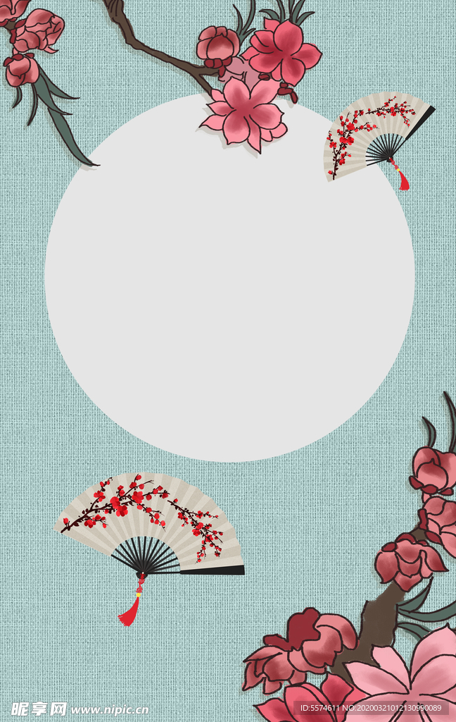 中国风淡雅海报背景