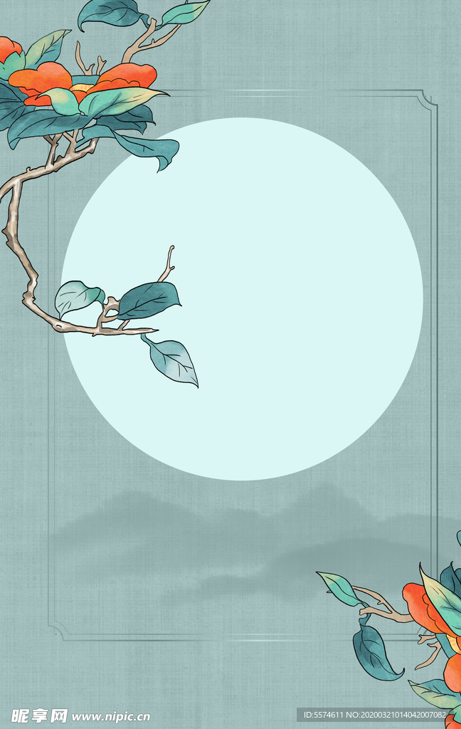 中国风淡雅海报背景