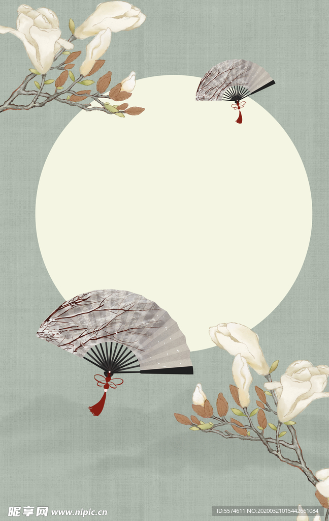 中国风淡雅海报背景