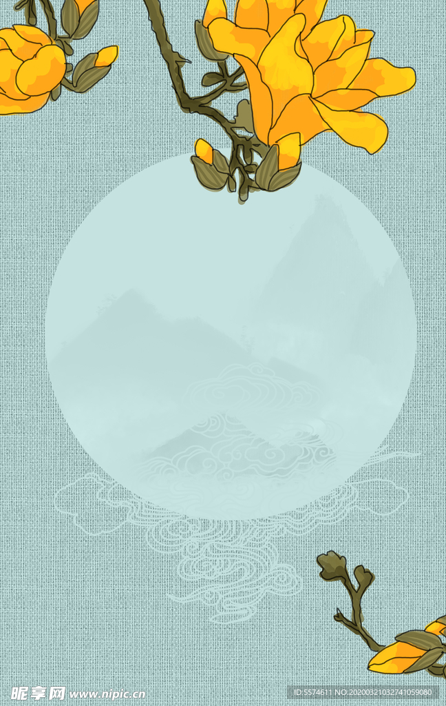 中国风淡雅海报背景