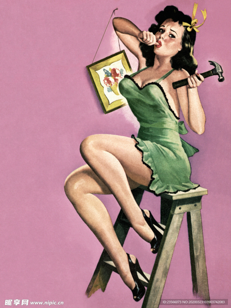 古典绘画油画美女