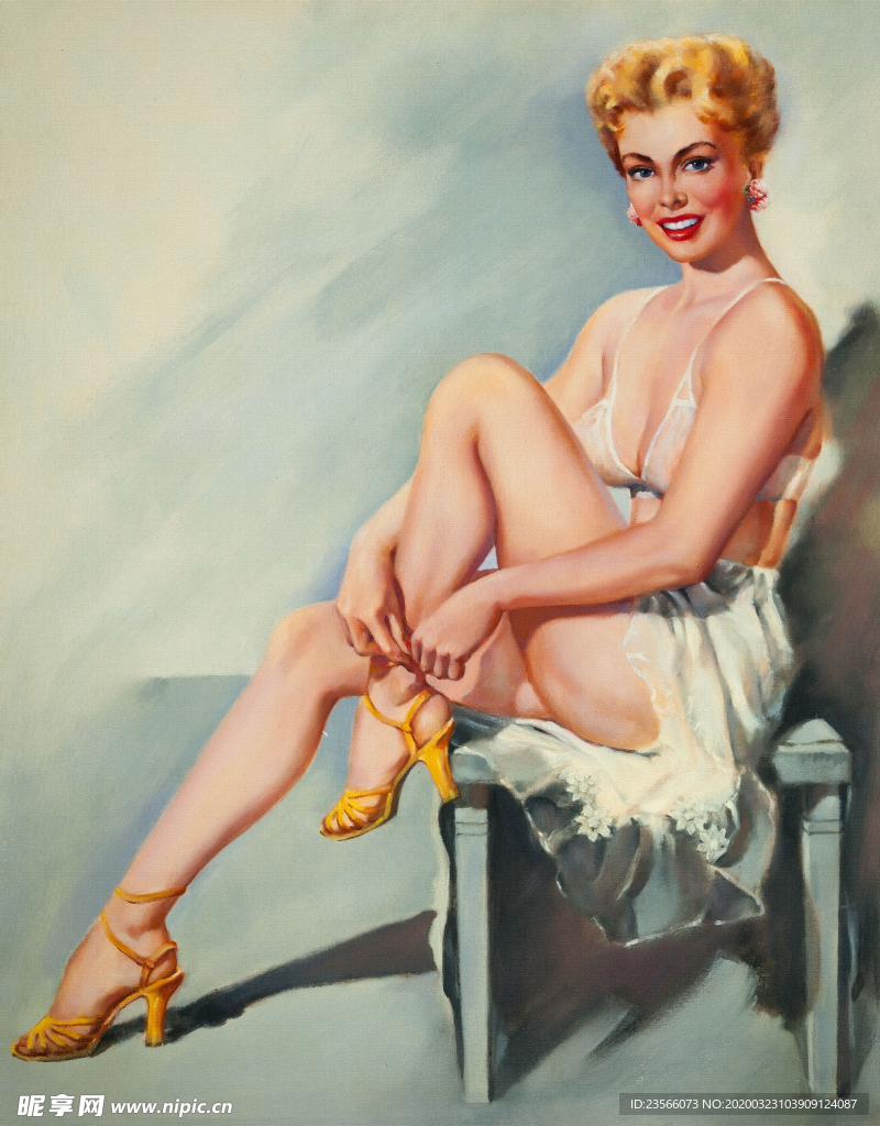 古典绘画油画美女