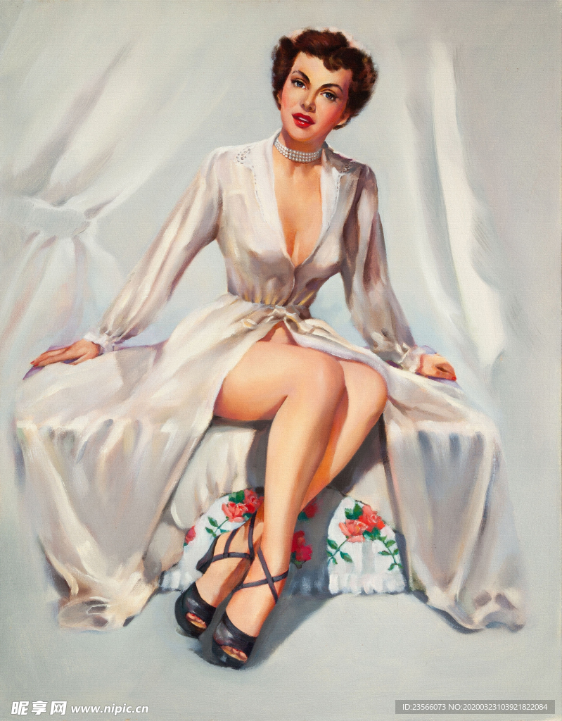 古典绘画油画美女