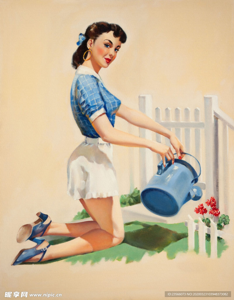 古典绘画油画美女