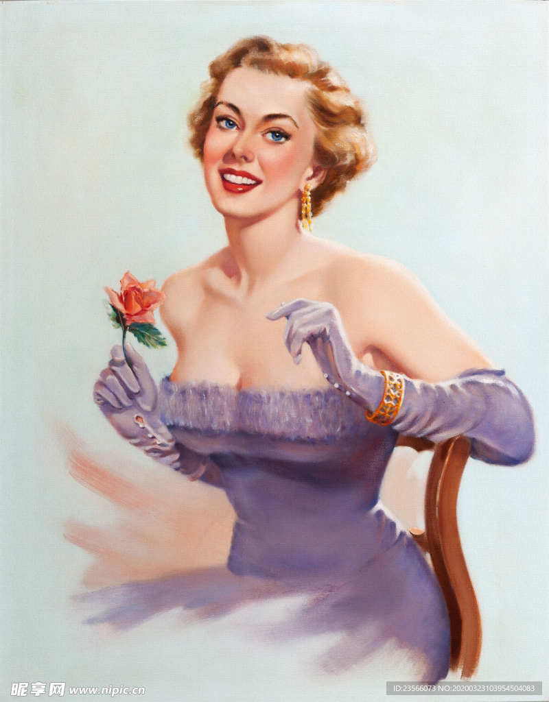 古典绘画油画美女