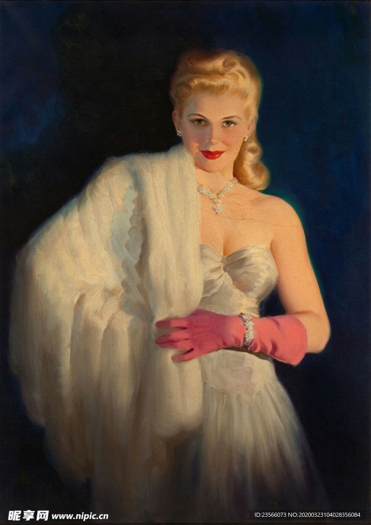 古典绘画油画美女