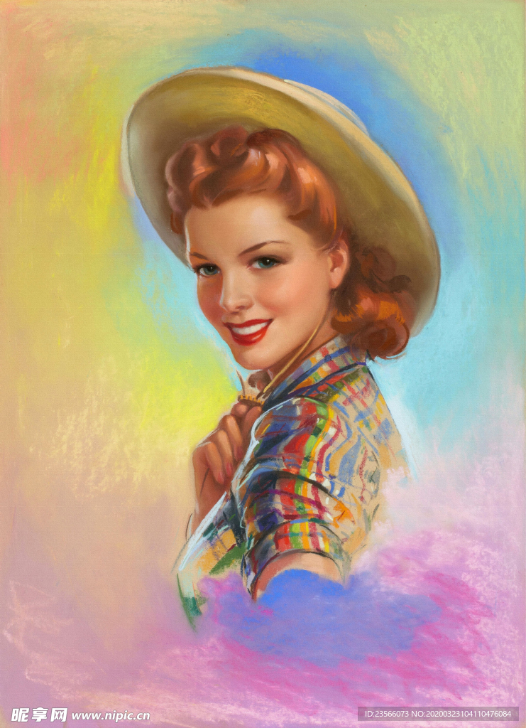 古典绘画油画美女