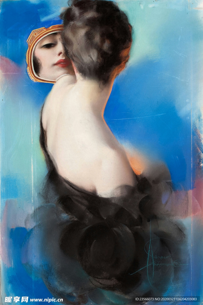 古典绘画油画美女