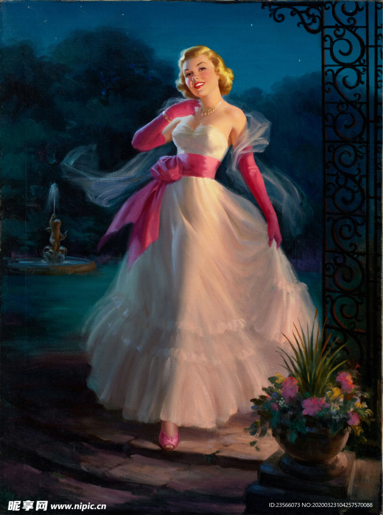 古典绘画油画美女